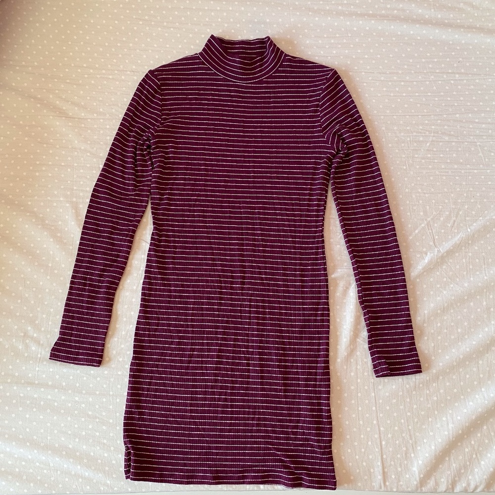 Forever 21 Bodycon Long Sleeve Striped Dress